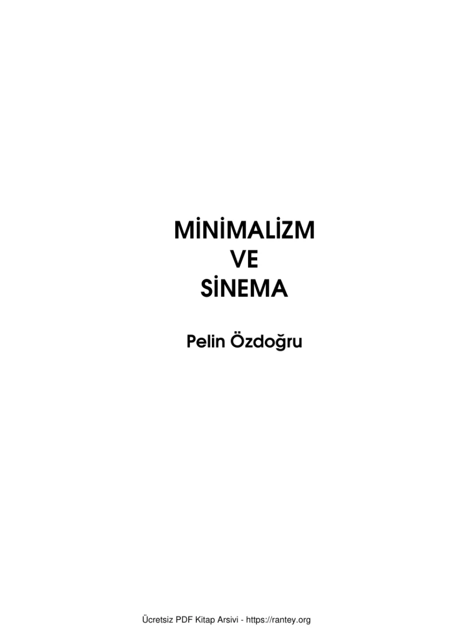 Minimalizm ve Sinema kapak görseli