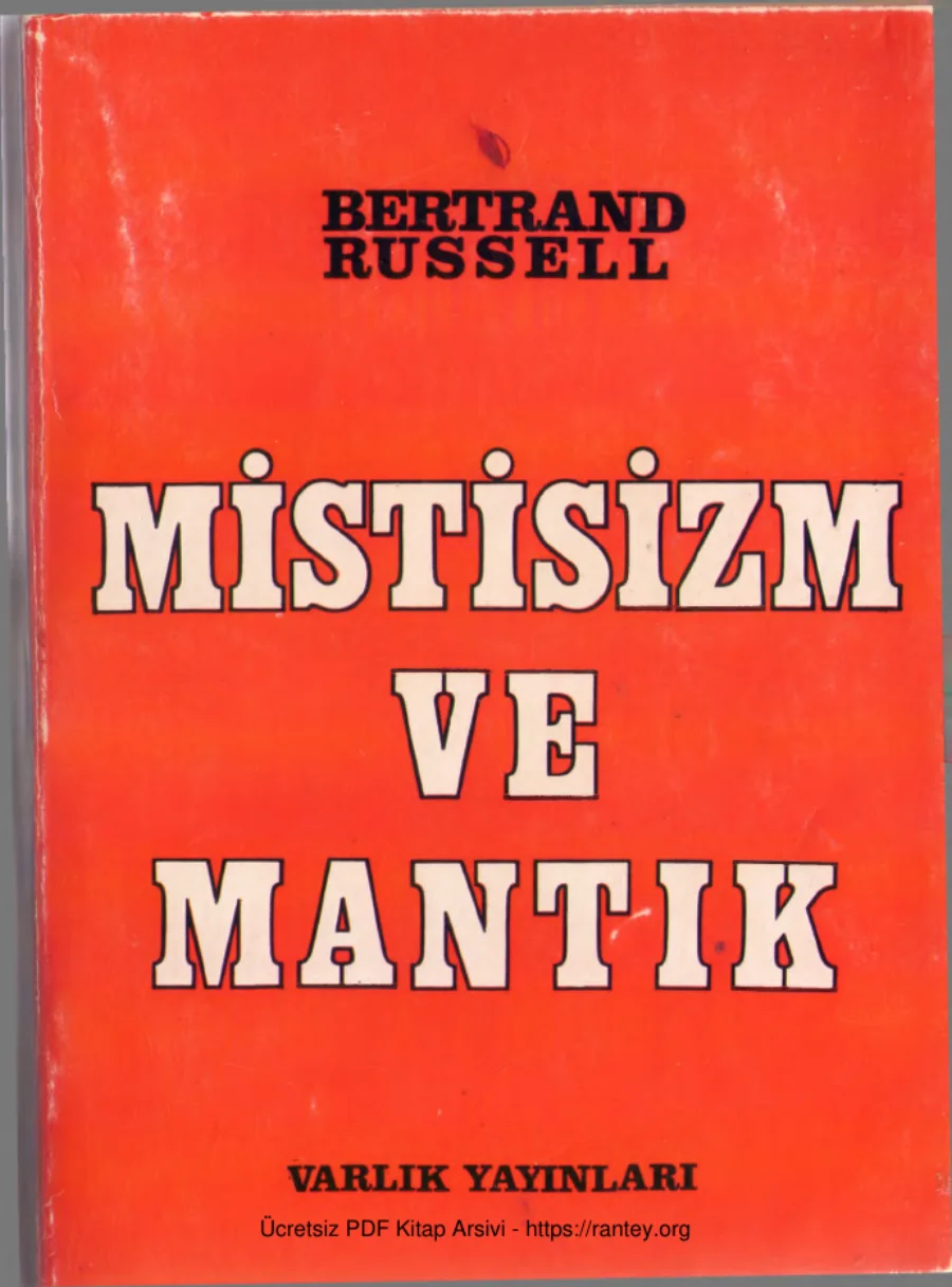 Mistisizm ve Mantık Varlık Yayınları 1972 kapak görseli