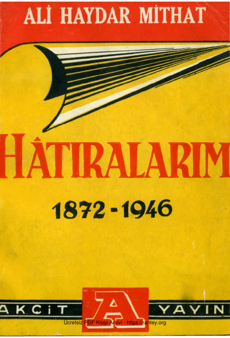 Mithat Hatıralarım 1872 1946 kapak görseli