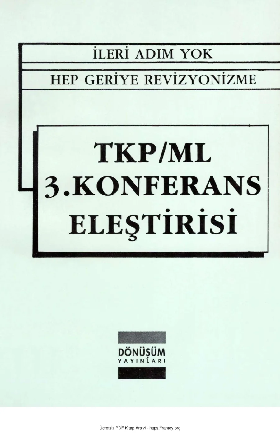 ML 3 Konferans Eleştirisi kapak görseli