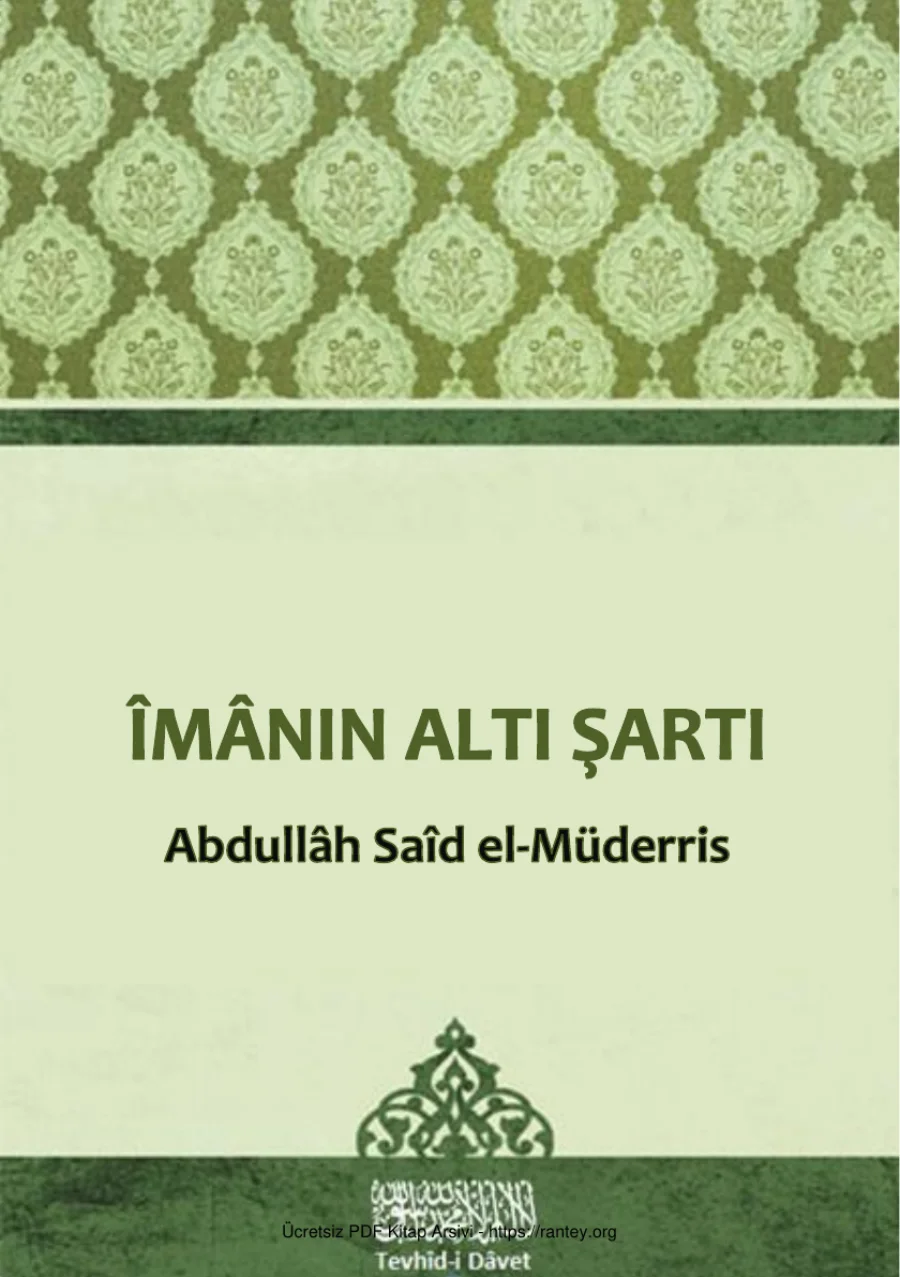 MNIN ALTI ŞARTLARI Abdullh Sad el Müderris Ebu Abdulmumin Tekin Mıhçı kapak görseli