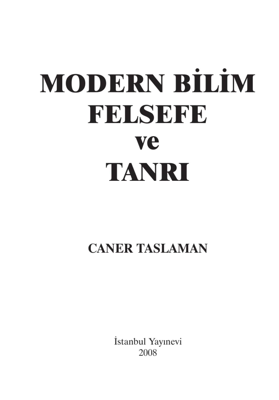 Modern Bilim, Felsefe ve Tanrı kapak görseli