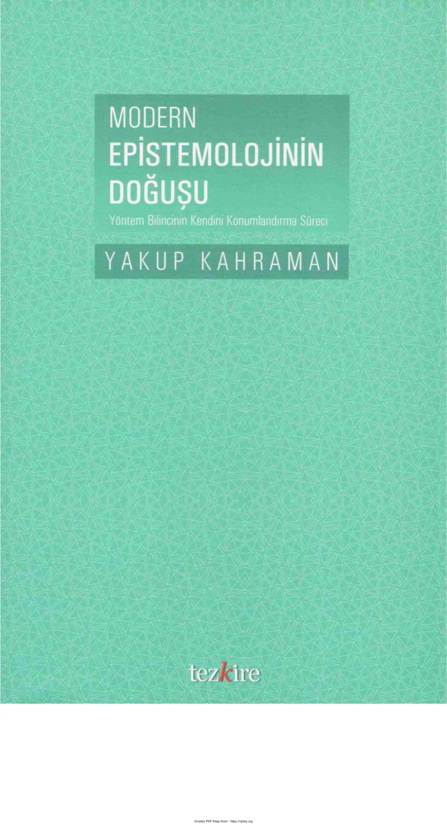 Modern Epistemolojinin Doğuşu kapak görseli