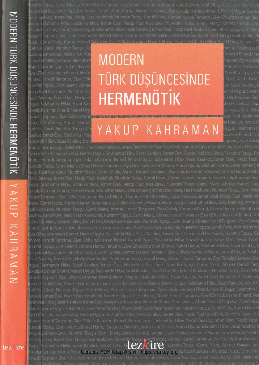 Modern Türk Düşüncesinde Hermenötik kapak görseli