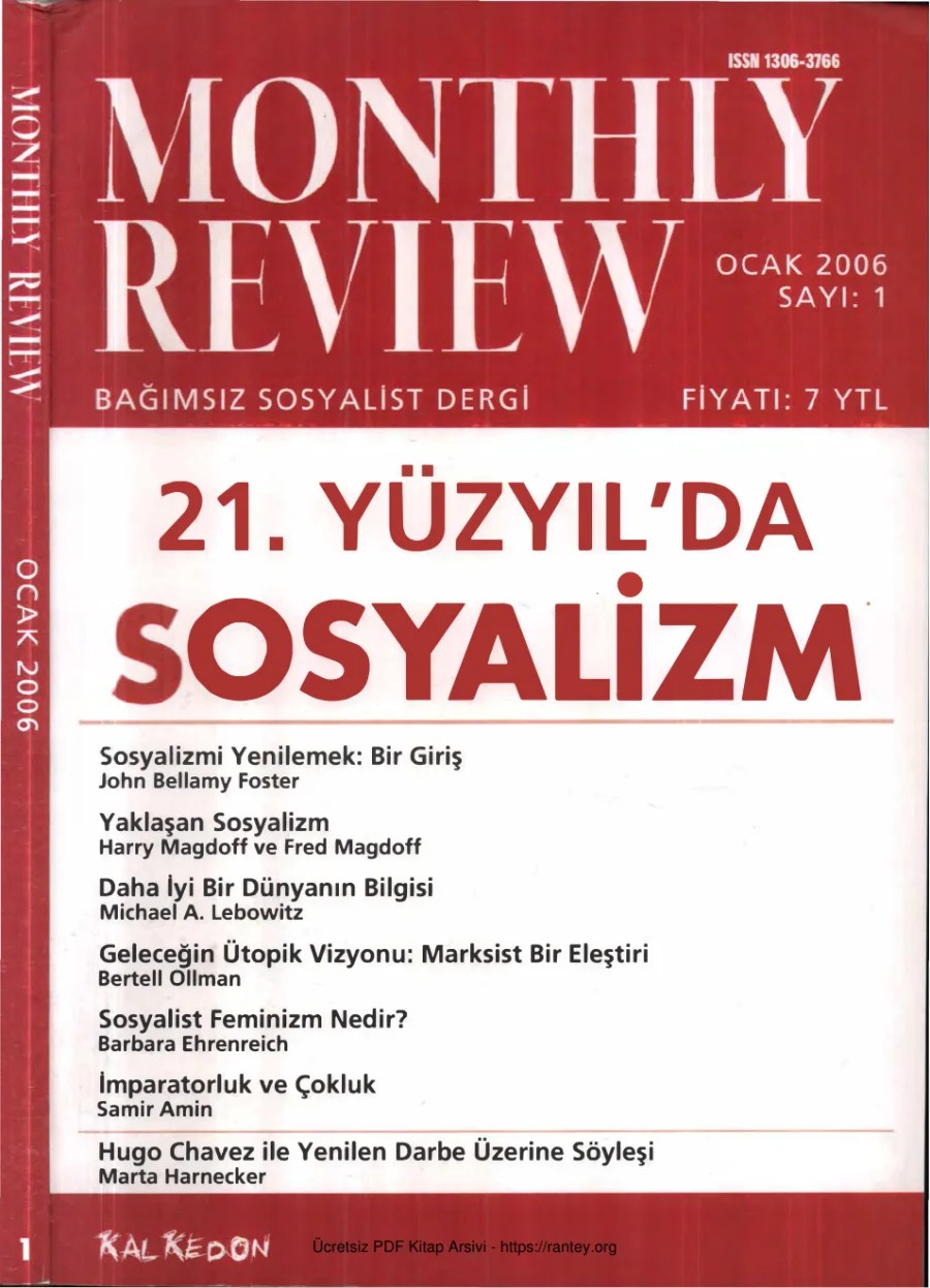 Monthly Review Sayı 01 Ocak 2006 Kalkedon Yayınları kapak görseli