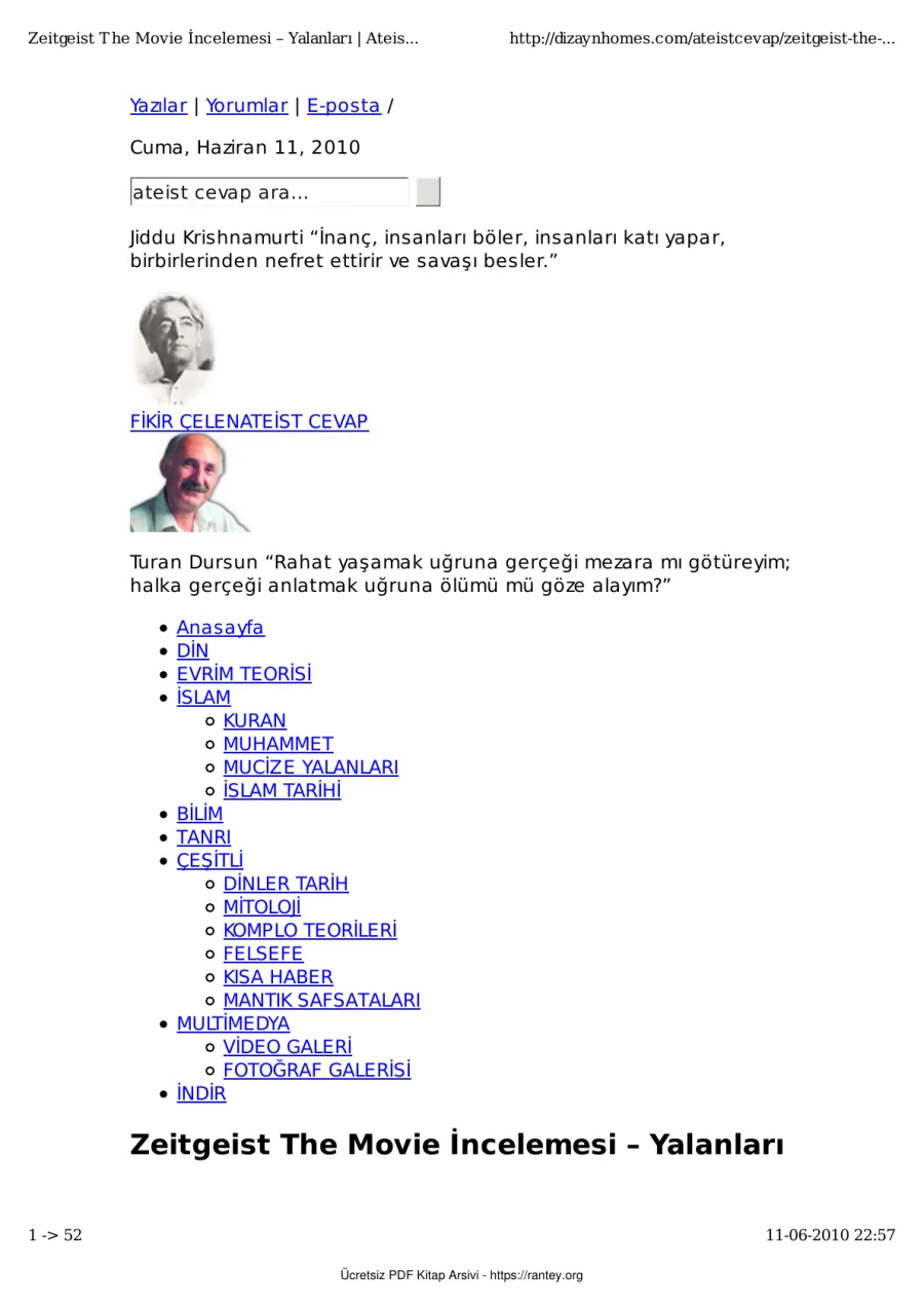 Movie İncelemesi Yalanları Ateist Cevap kapak görseli