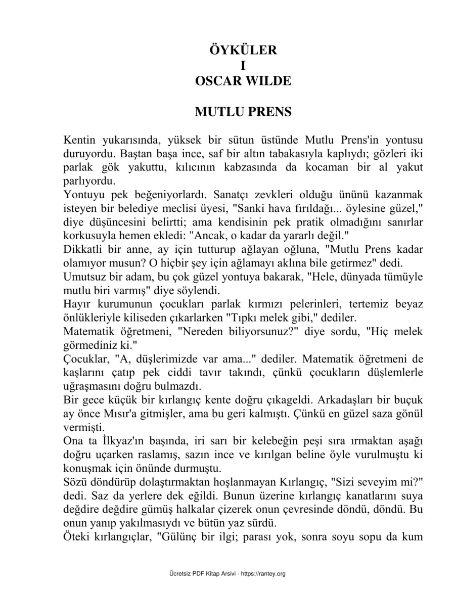 Mutlu Prens Öyküler 1 kapak görseli