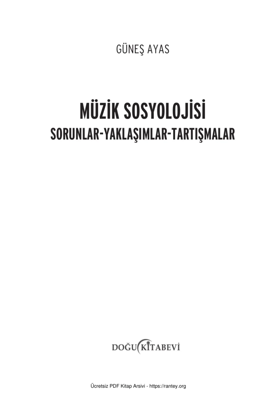 Müzik Sosyolojisi kapak görseli