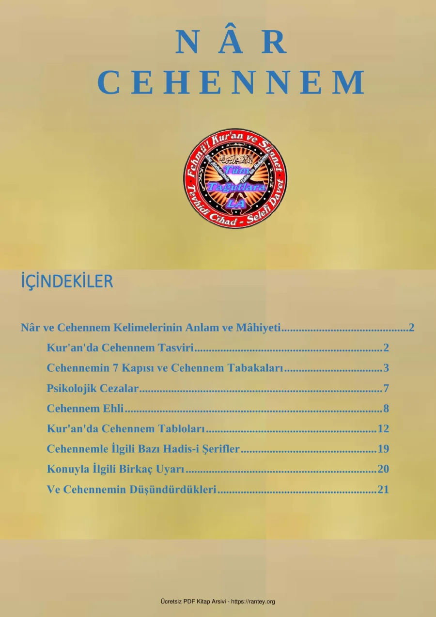 N A R C E H E N N E M KAVRAMI Ebu Abdulmumin Tekin Mıhçı kapak görseli