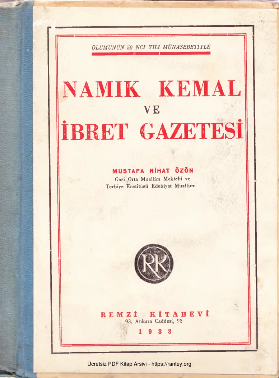 Namık Kemal ve İbret Gazetesi kapak görseli