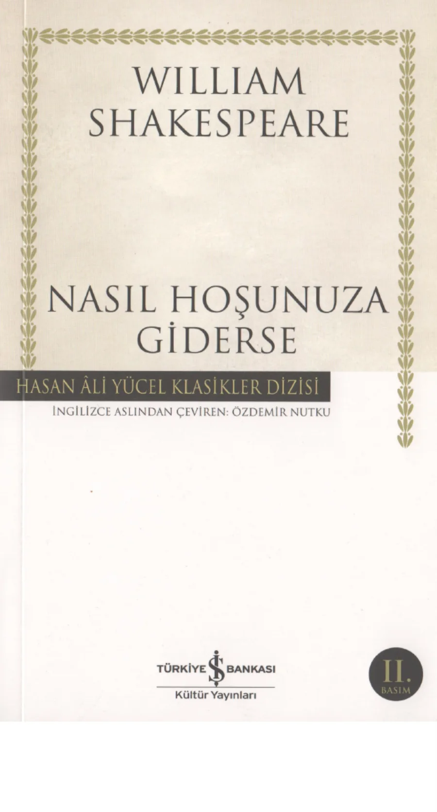 Nasıl Hoşunuza Giderse kapak görseli