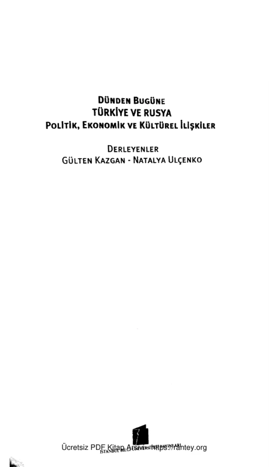 Natalya Ulçenko Dünden Bugüne Türkiye ve Rusya kapak görseli