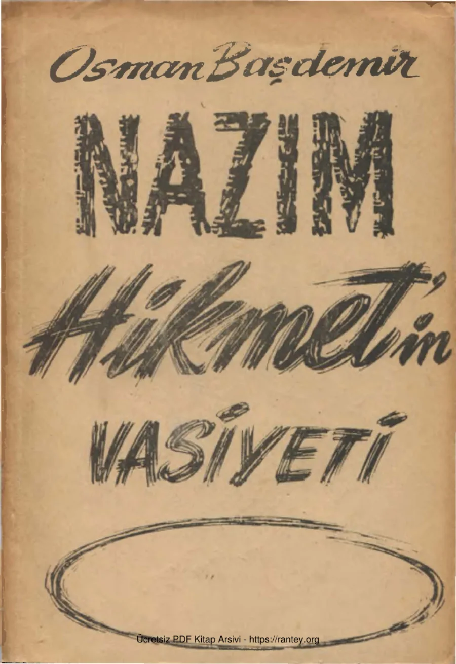 Nazım Hikmet'in Vasiyeti Yayınevi Künyesi Yok kapak görseli