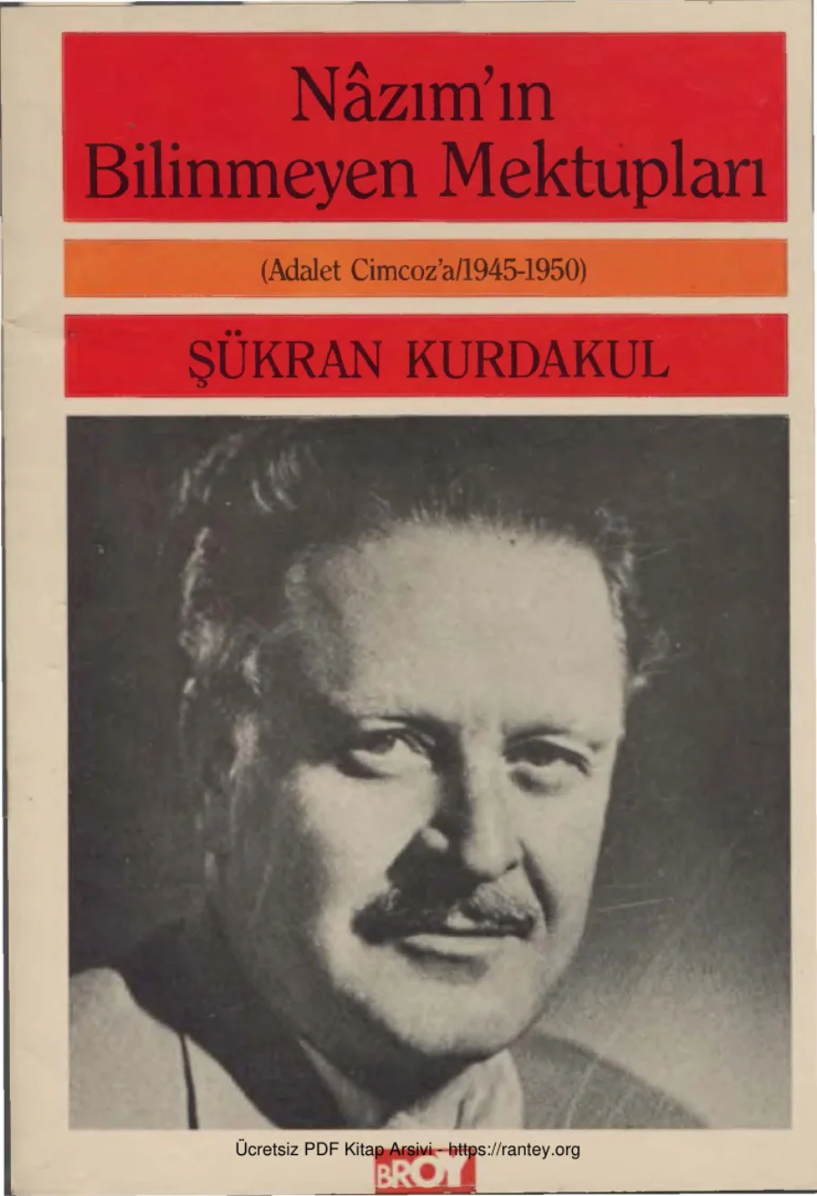 Nâzım'ın Bilinmeyen Mektupları Adalet Cimcoza 1945 1950 kapak görseli