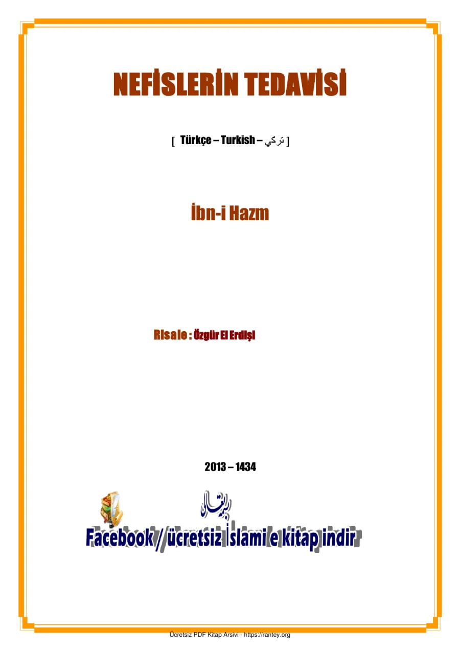 NEFİSLERİN TEDAVİSİ İBN İ HAZM Ebu Abdulmumin Tekin Mıhçı kapak görseli