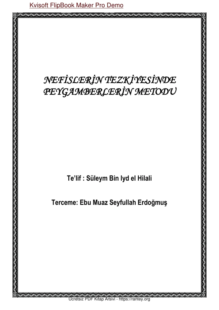NEFİSLERİN TEZKİYESİNDE Süleym Bin Iyd el Hilali Ebu Abdulmumin Tekin Mıhçı kapak görseli