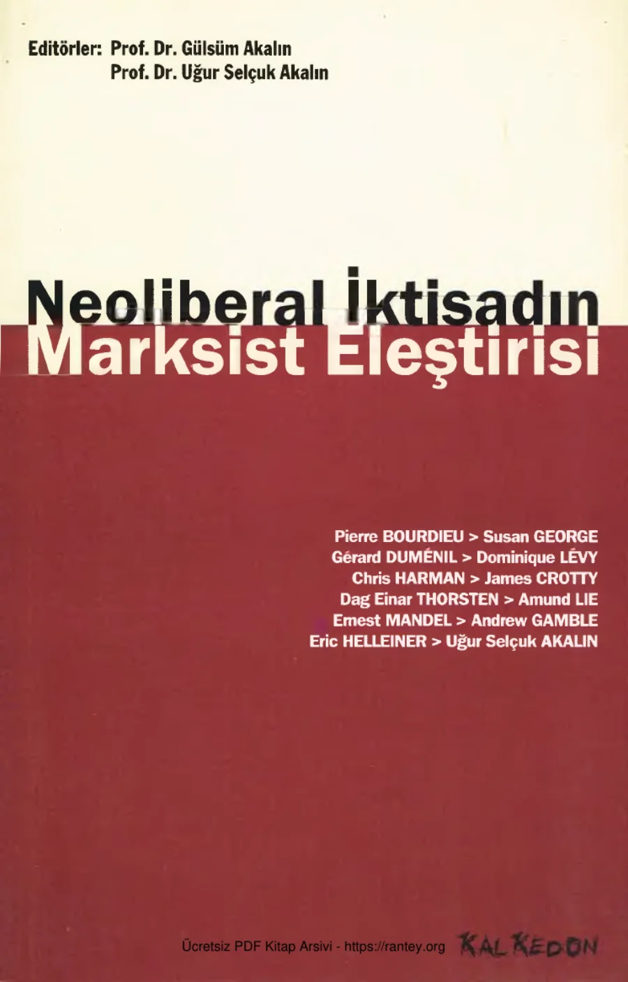 Neoliberal İktisadın Marksist Eleştirisi kapak görseli