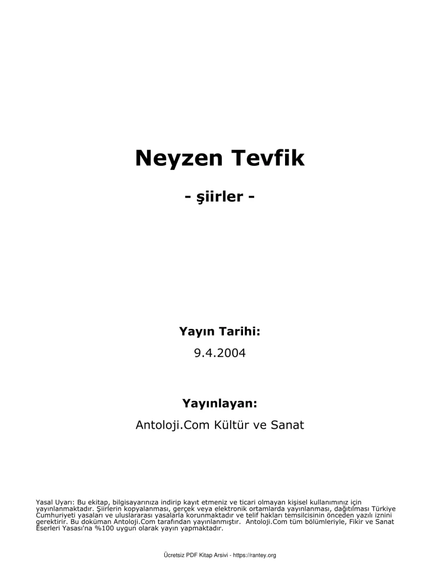 Neyzen Tevfik kapak görseli