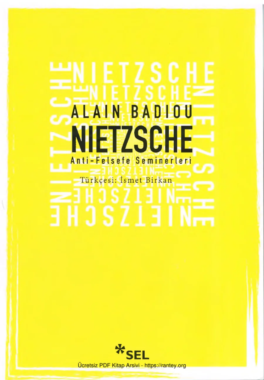 Nietzsche Anti Felsefe Seminerleri 1992 1993 kapak görseli