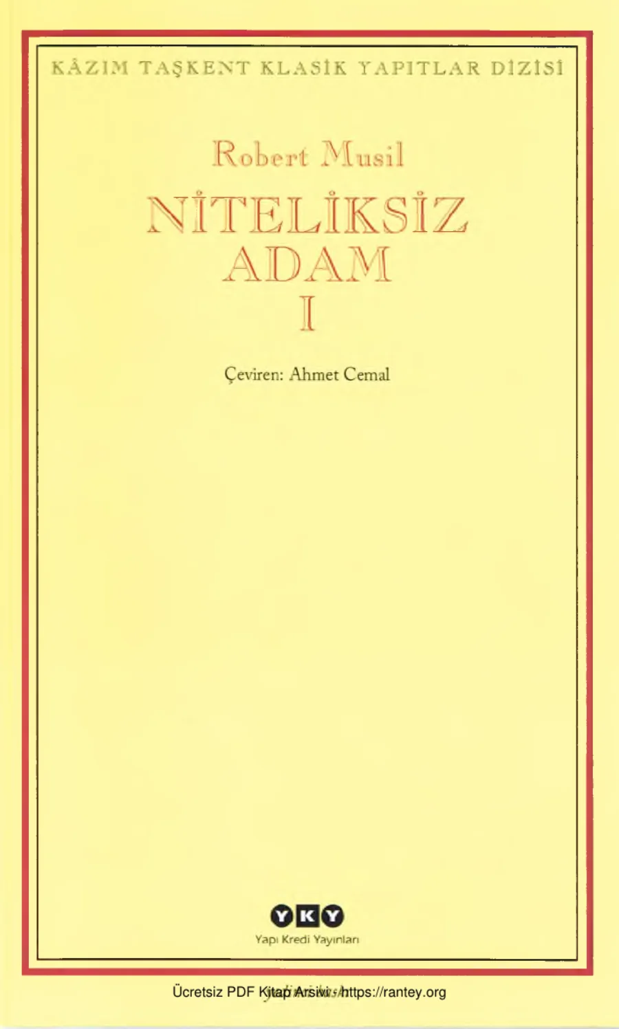 Niteliksiz Adam 1 kapak görseli