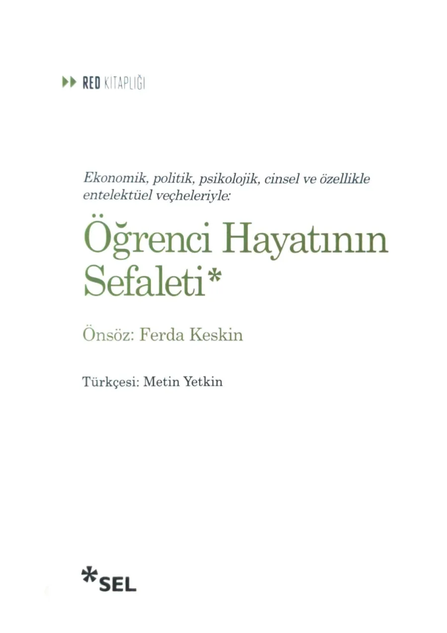 Öğrenci Hayatının Sefaleti kapak görseli