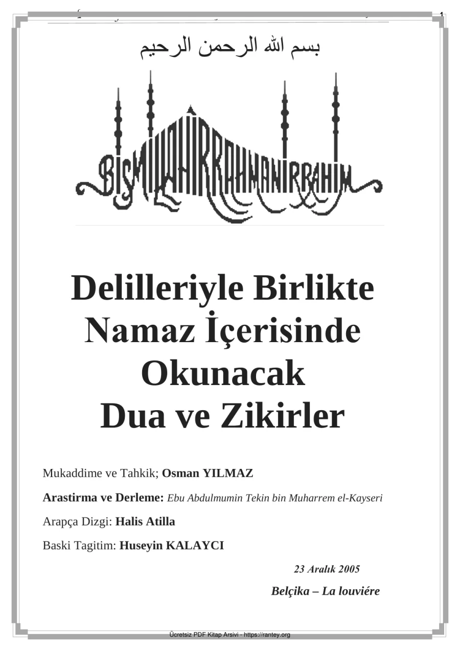 Okunacak Dua ve Zikirler 1 Ebu Abdulmumin Tekin Mıhçı kapak görseli