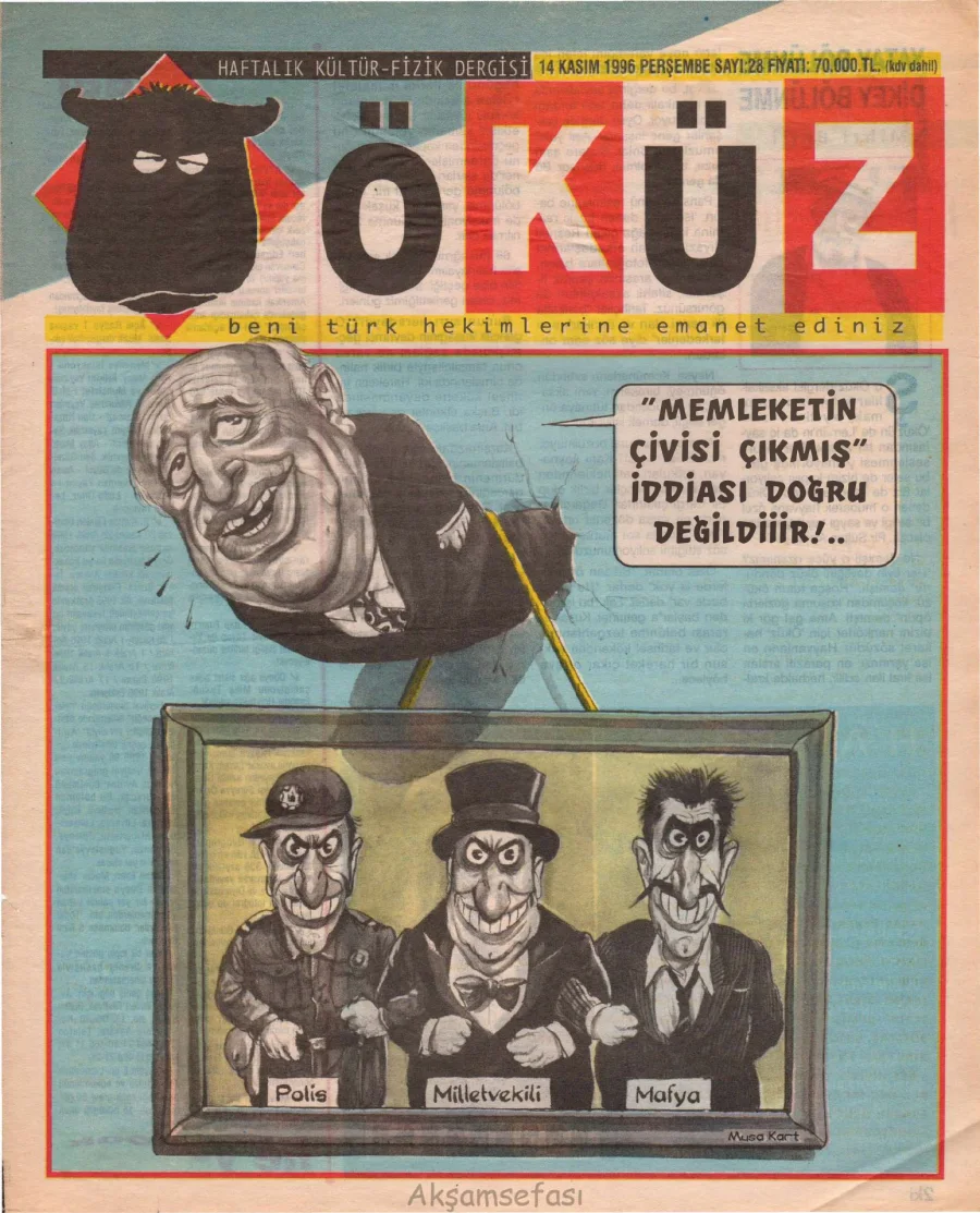 Öküz – Sayı 28: 14 Kasım 1996 kapak görseli