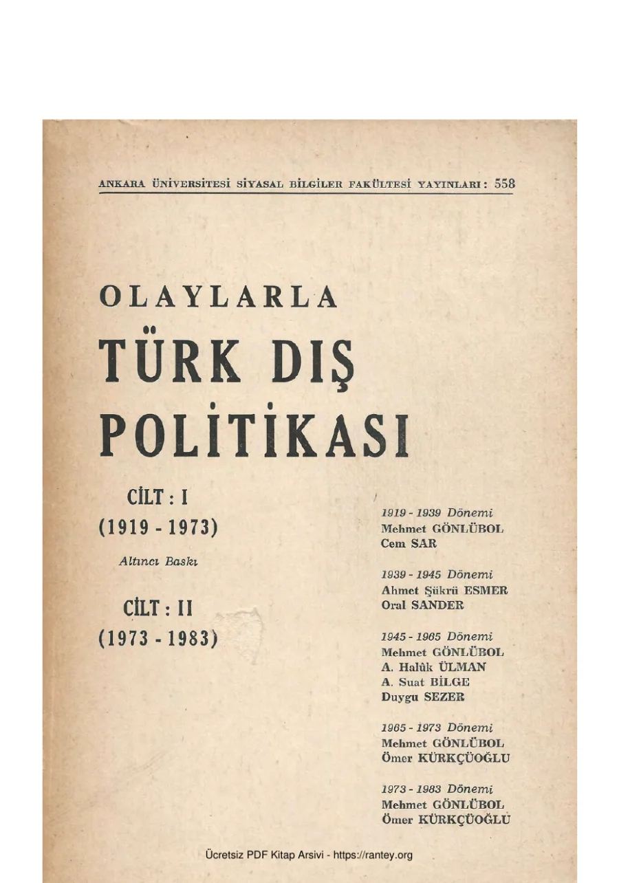 Olaylarla Türk Dış Politikası kapak görseli