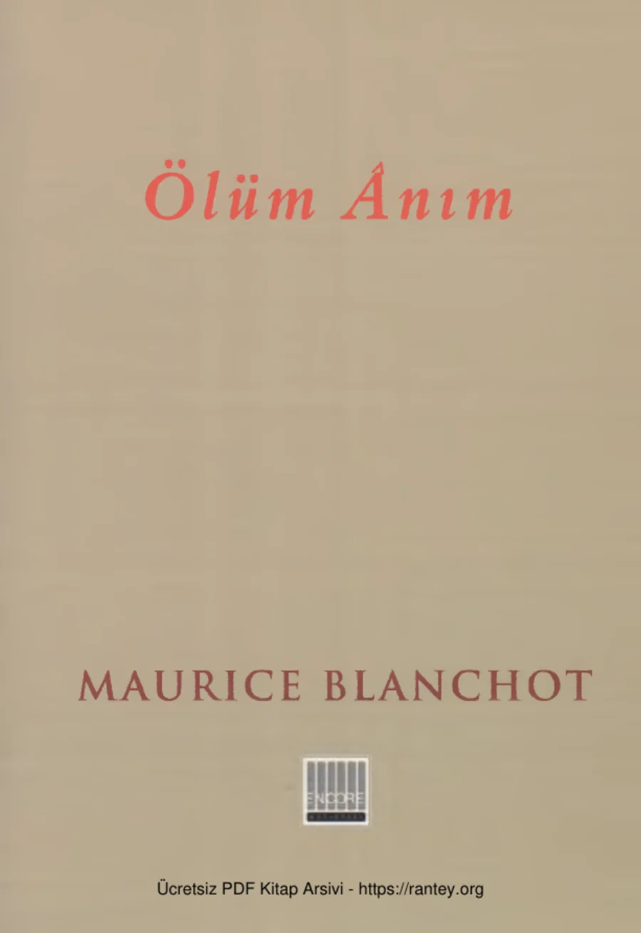Ölüm Anım kapak görseli