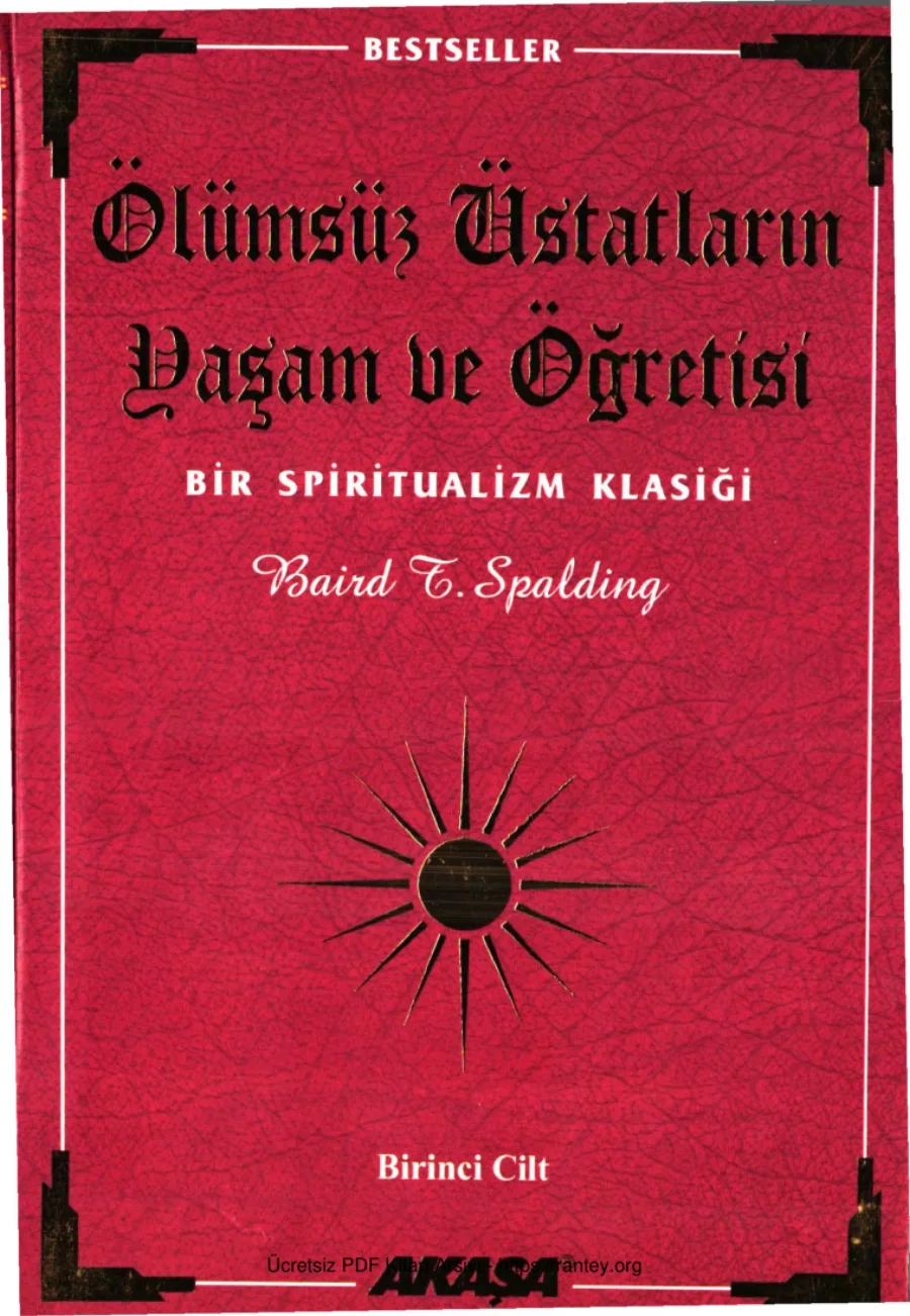 Ölümsüz Üstatların Yaşam ve Öğretisi 1 Cilt kapak görseli