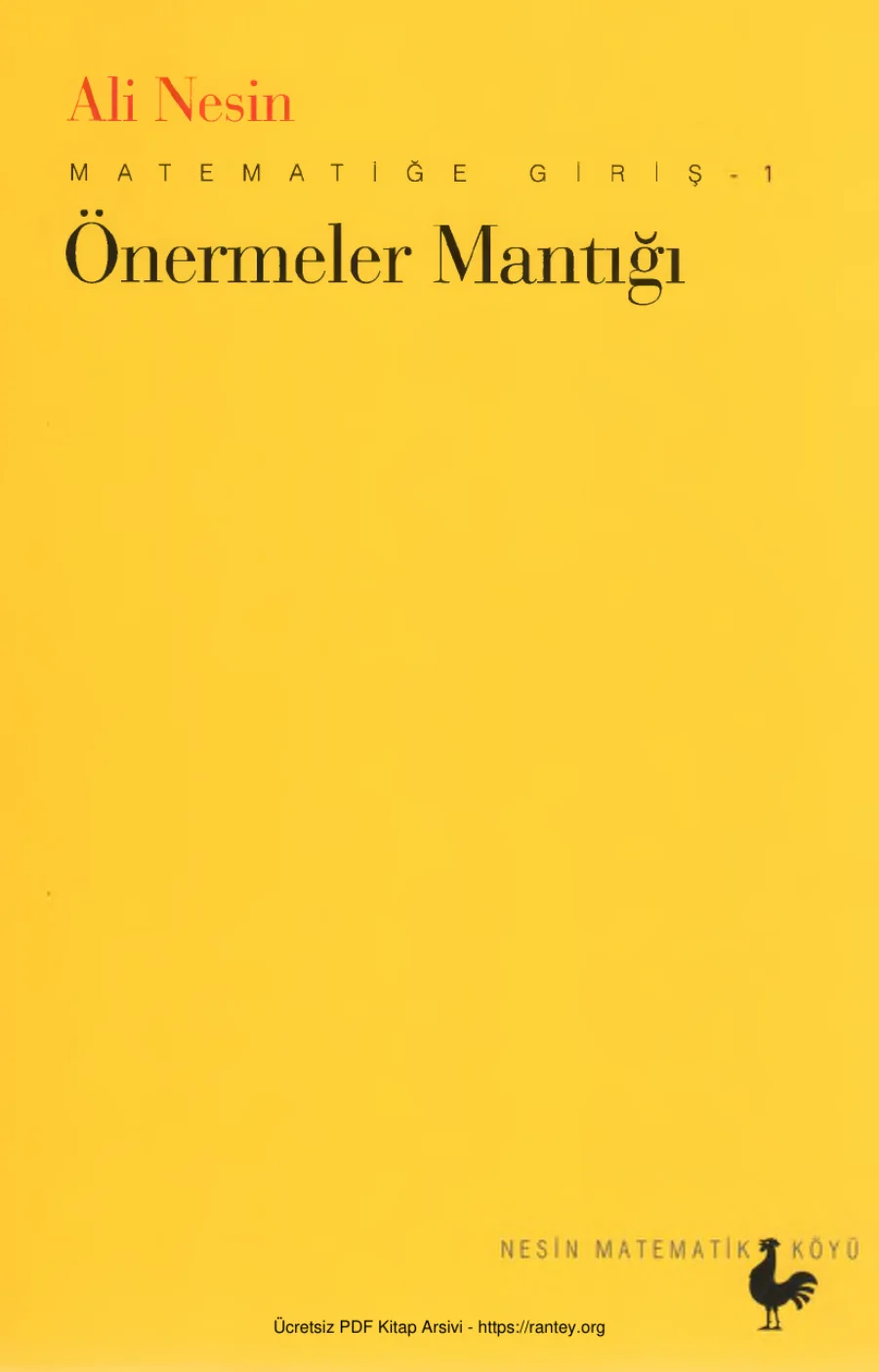 Önermeler Mantığı Matematiğe Giriş 1 kapak görseli