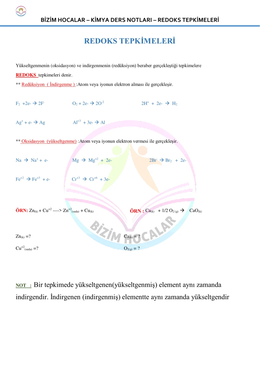 Organik Kimya Notları PDF kapak görseli