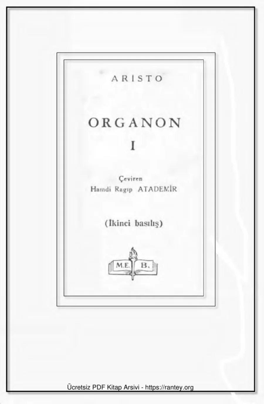 Organon 1 5 kapak görseli