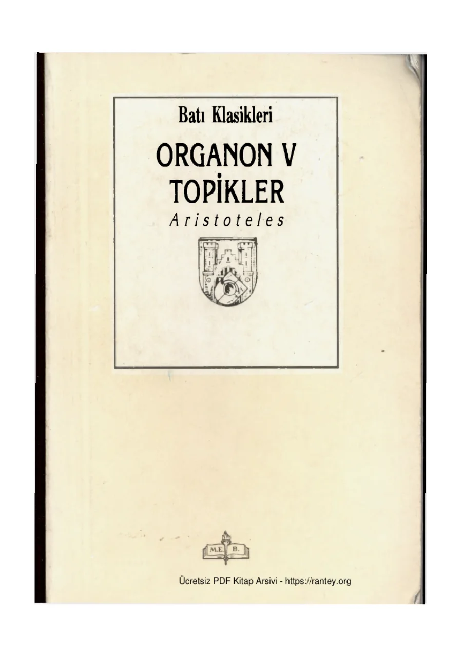 Organon 5 Topikler kapak görseli