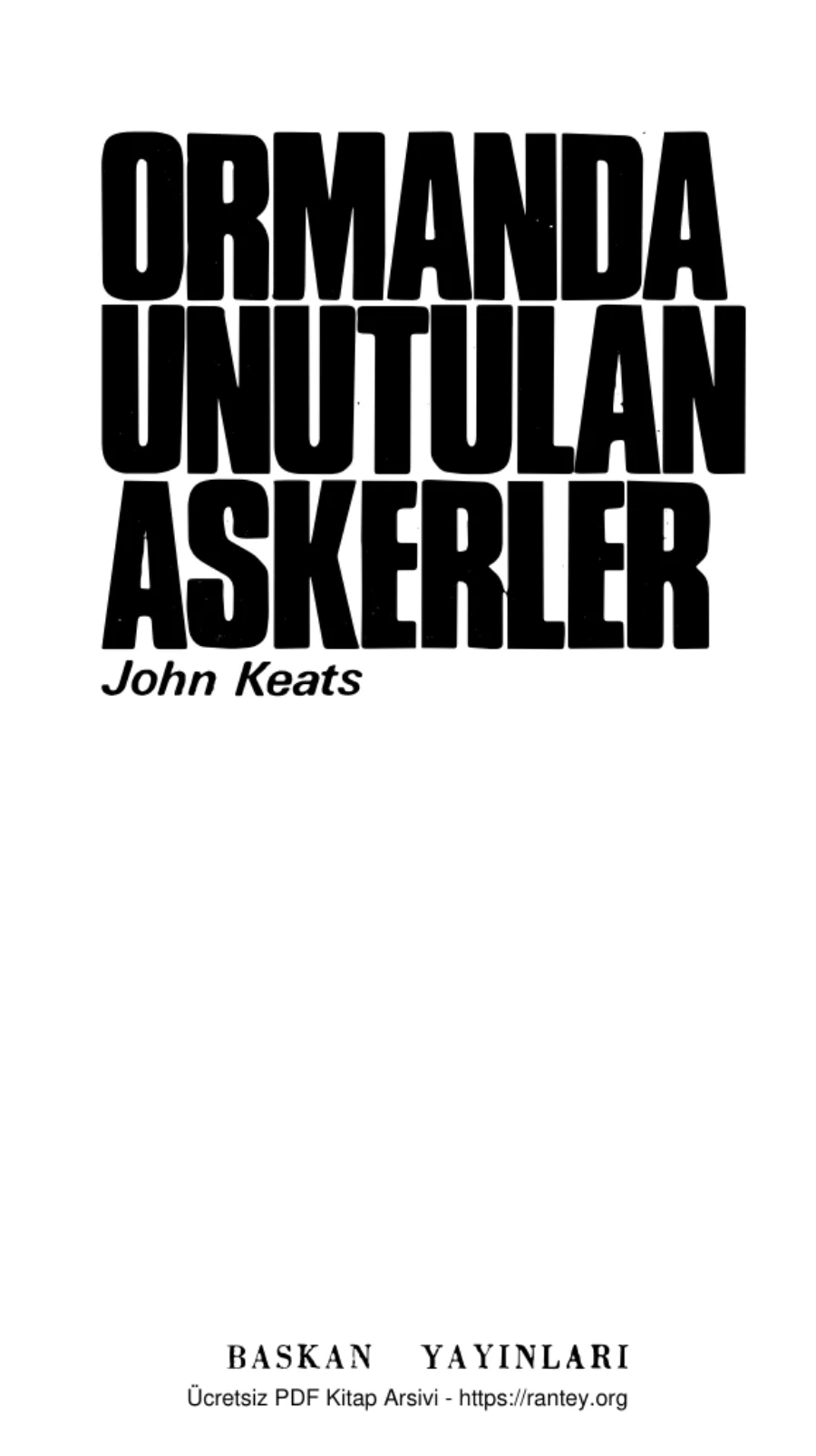 Ormanda Unutulan Askerler kapak görseli