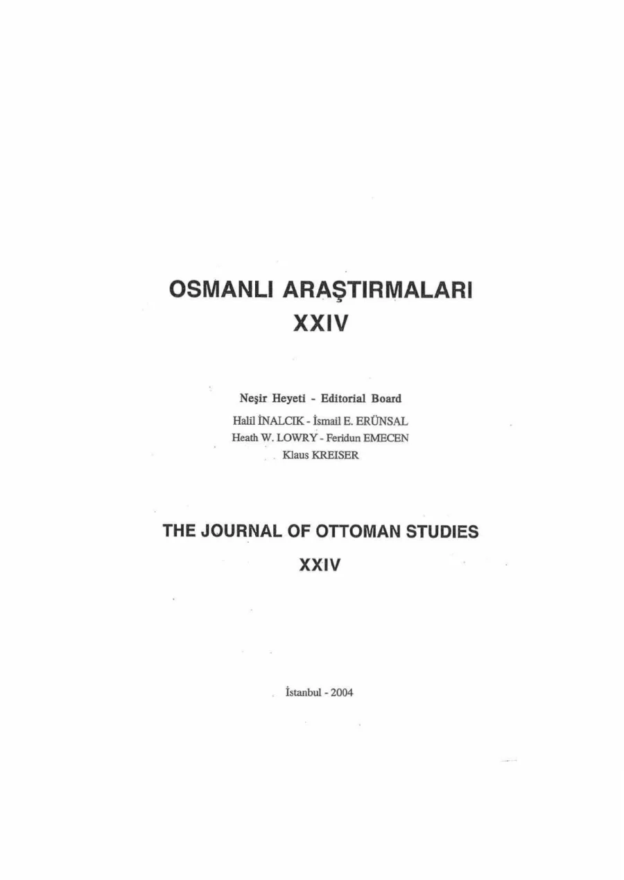 Osmanlı Araştırmaları XXIV PDF kapak görseli