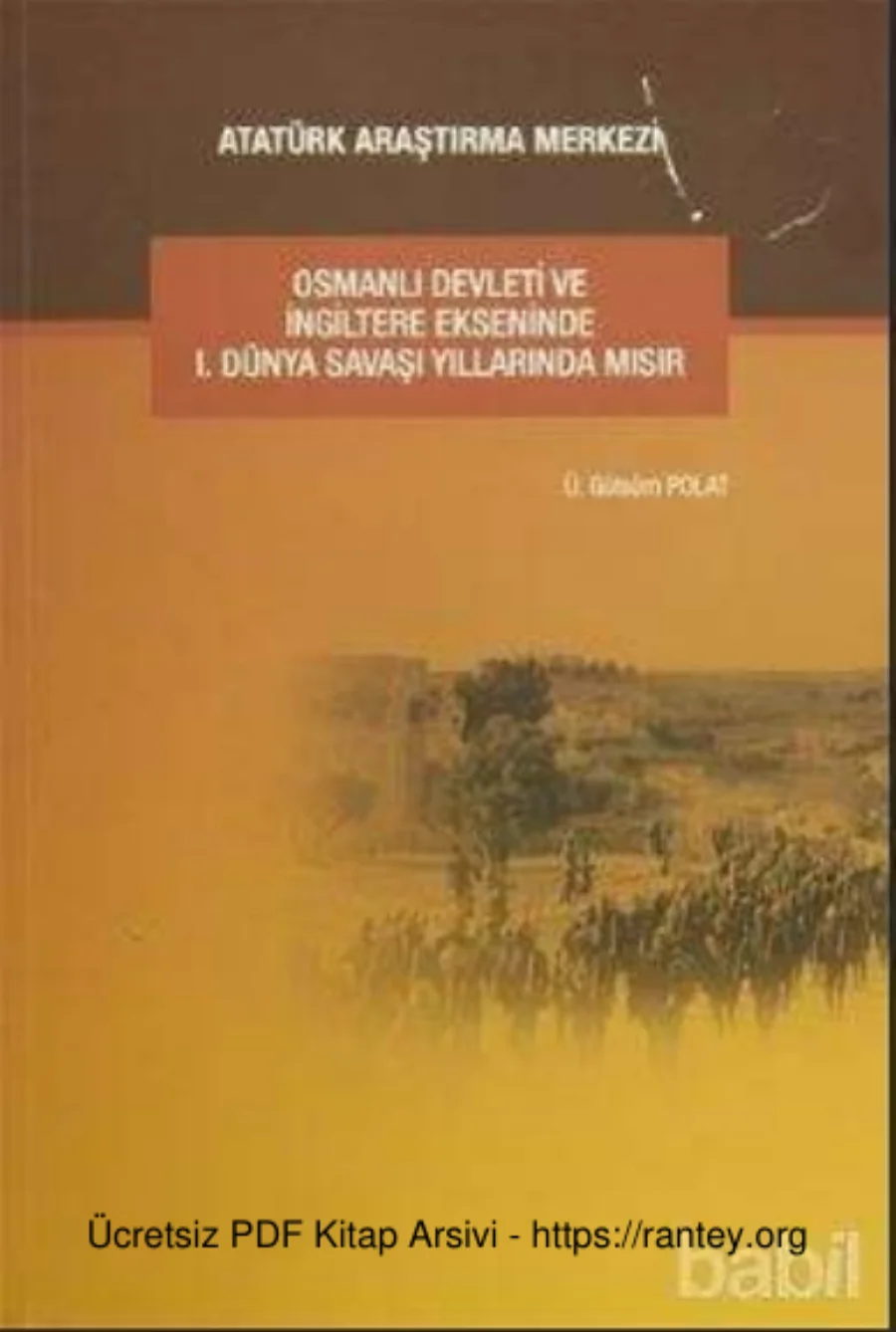 Osmanlı Devleti ve İngiltere Ekseninde 1 Dünya Savaşı Yıllarında Mısır AAM Yayınları kapak görseli