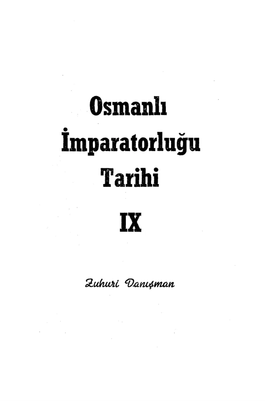 Osmanlı İmparatorluğu Tarihi Cilt 9 kapak görseli