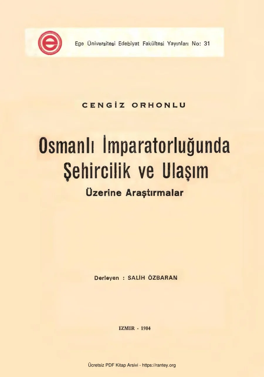 Osmanlı İmparatorluğunda Şehircilik ve Ulaşım EÜEF Yayınları kapak görseli