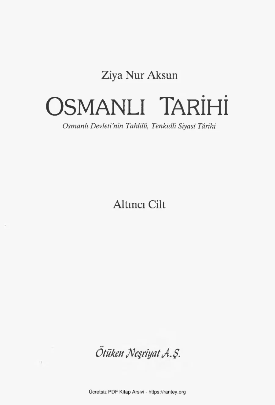 Osmanlı Tarihi 6 kapak görseli