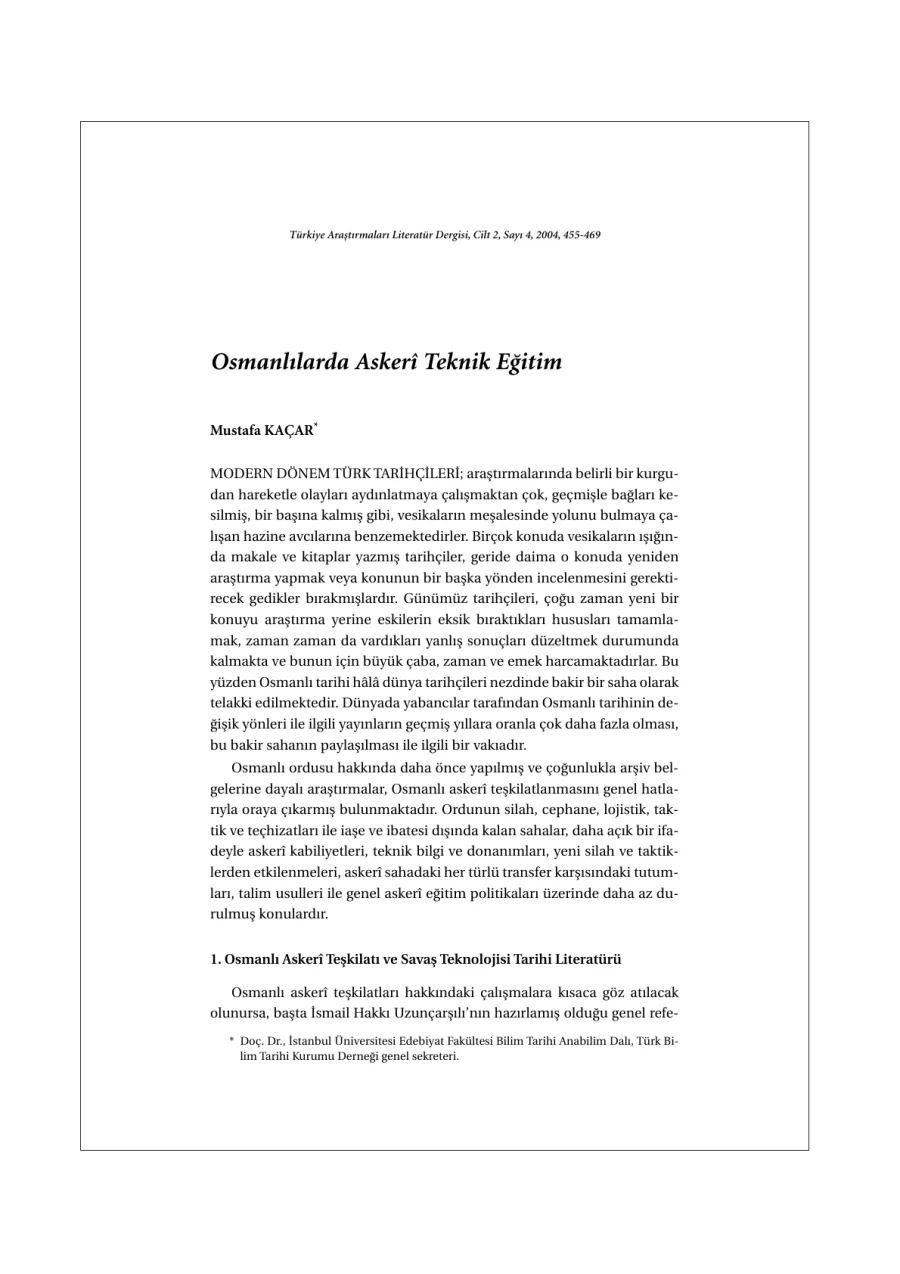Osmanlılarda Askerî Teknik Eğitim kapak görseli