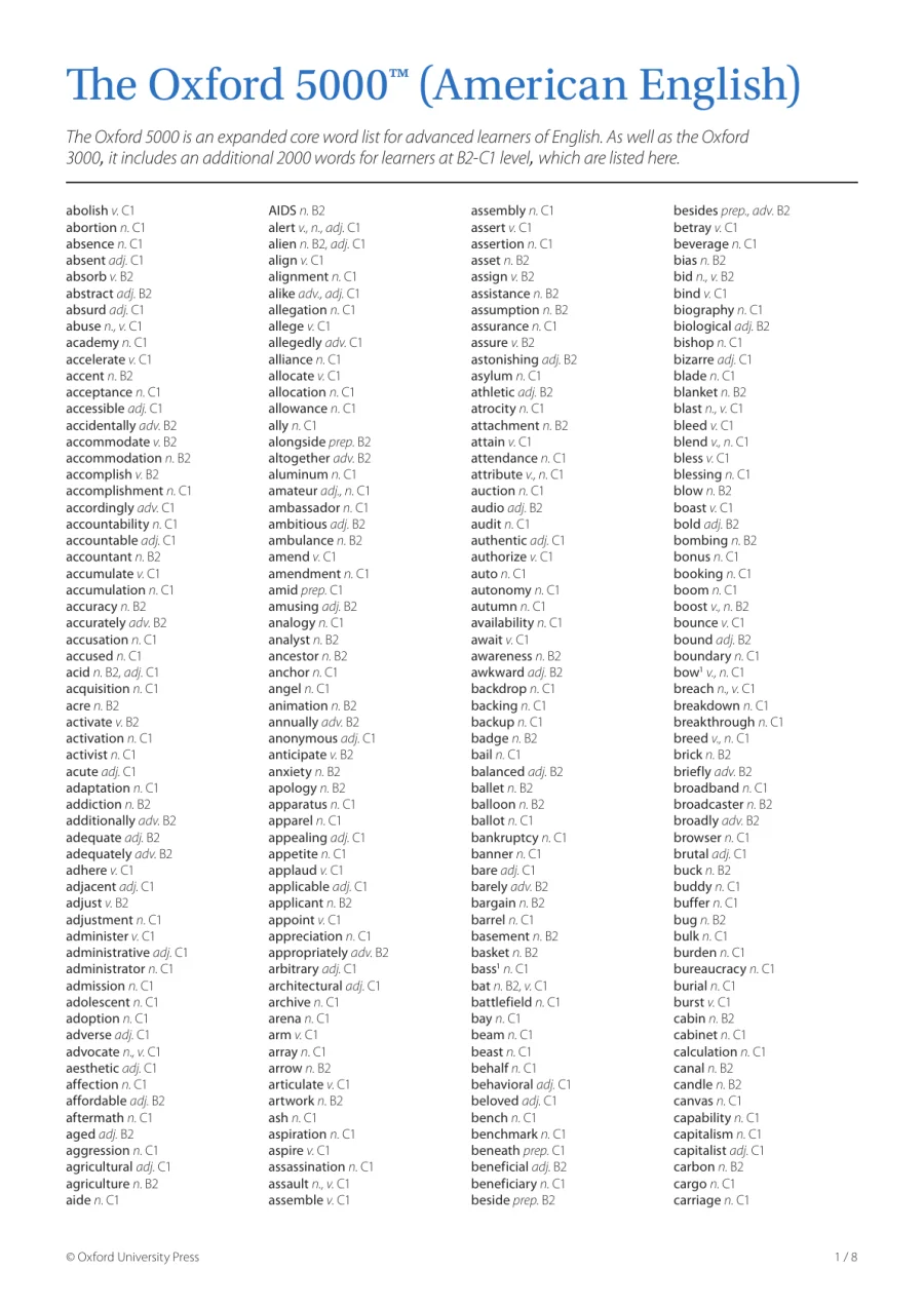 Oxford 5000 PDF kapak görseli