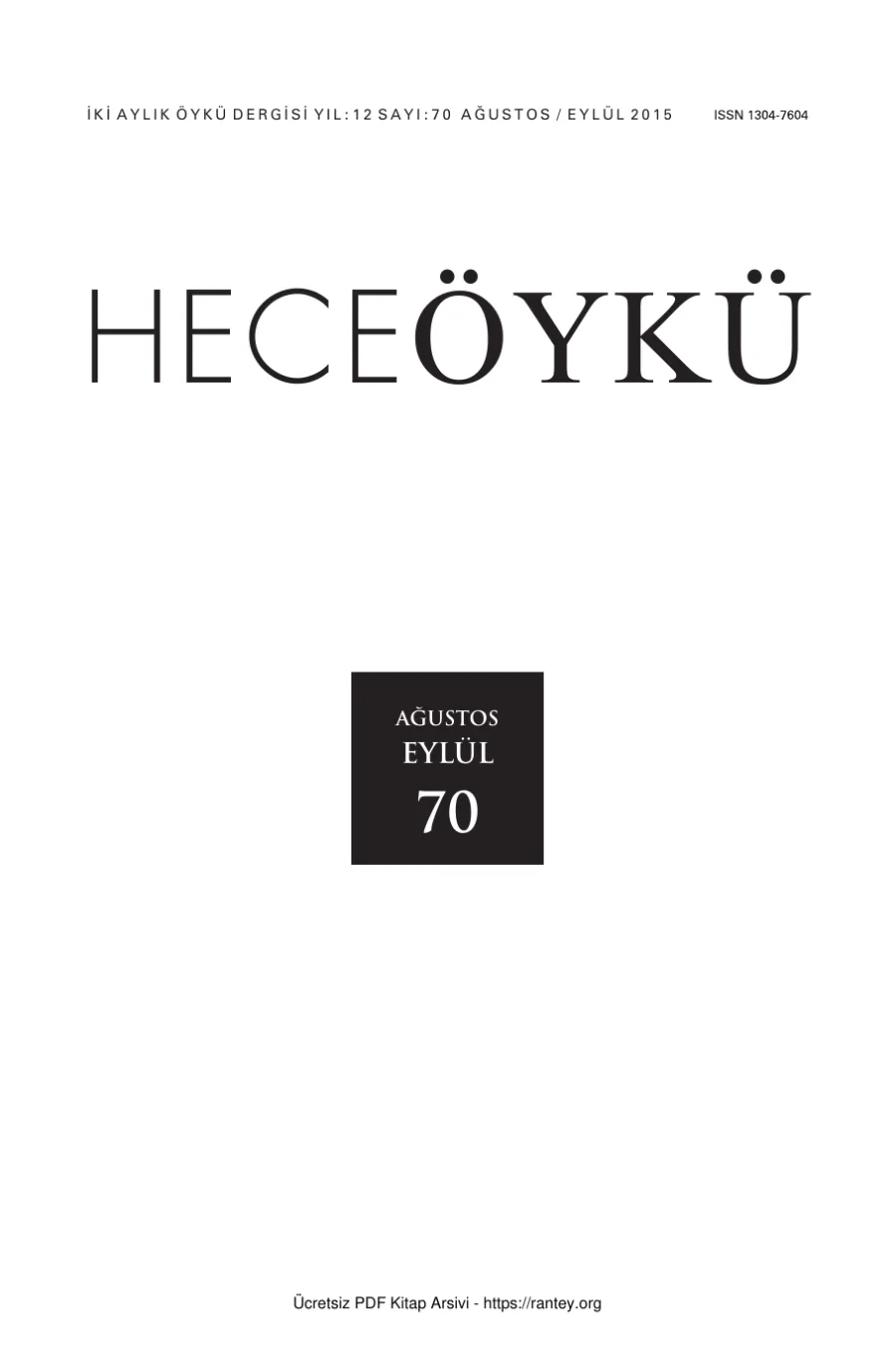 Öykü Sayı 070 kapak görseli