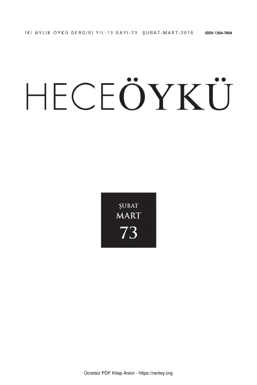 Öykü Sayı 073 kapak görseli