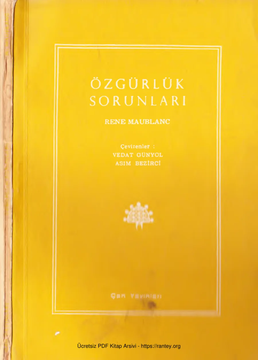 Özgürlük Sorunları Çan Yayınları kapak görseli