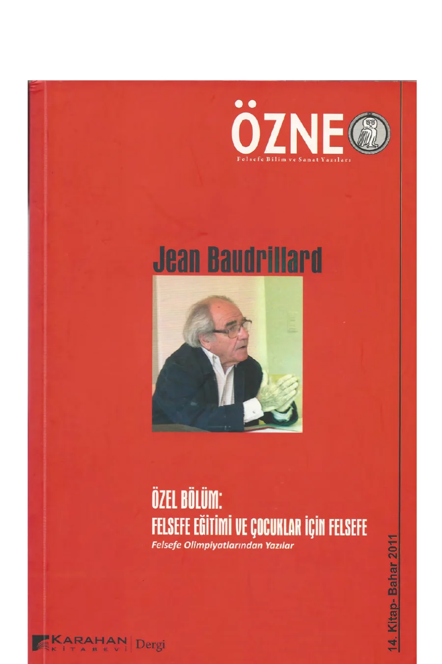 Özne Sayı 14 Jean Baudrillard Bahar kapak görseli