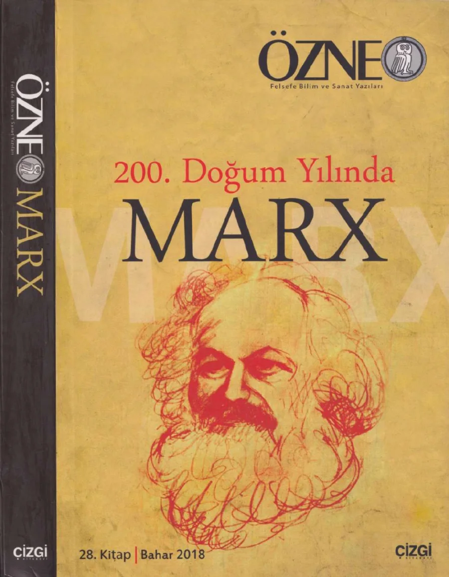 Özne Sayı 28 Marx Bahar kitap kapağı