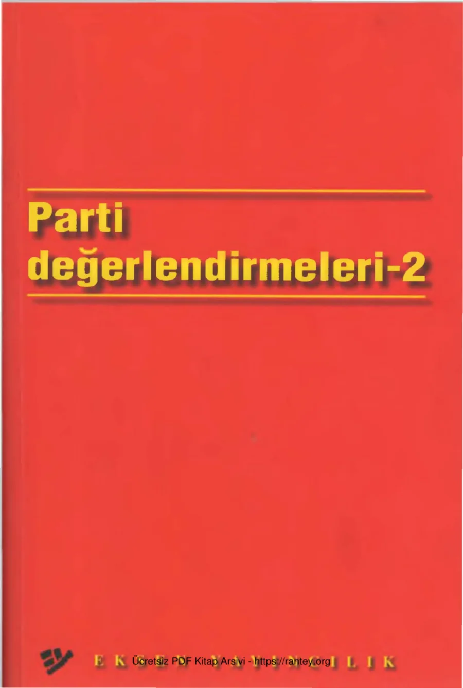 Parti Değerlendirmeleri 2 Derleyen H Fırat kapak görseli