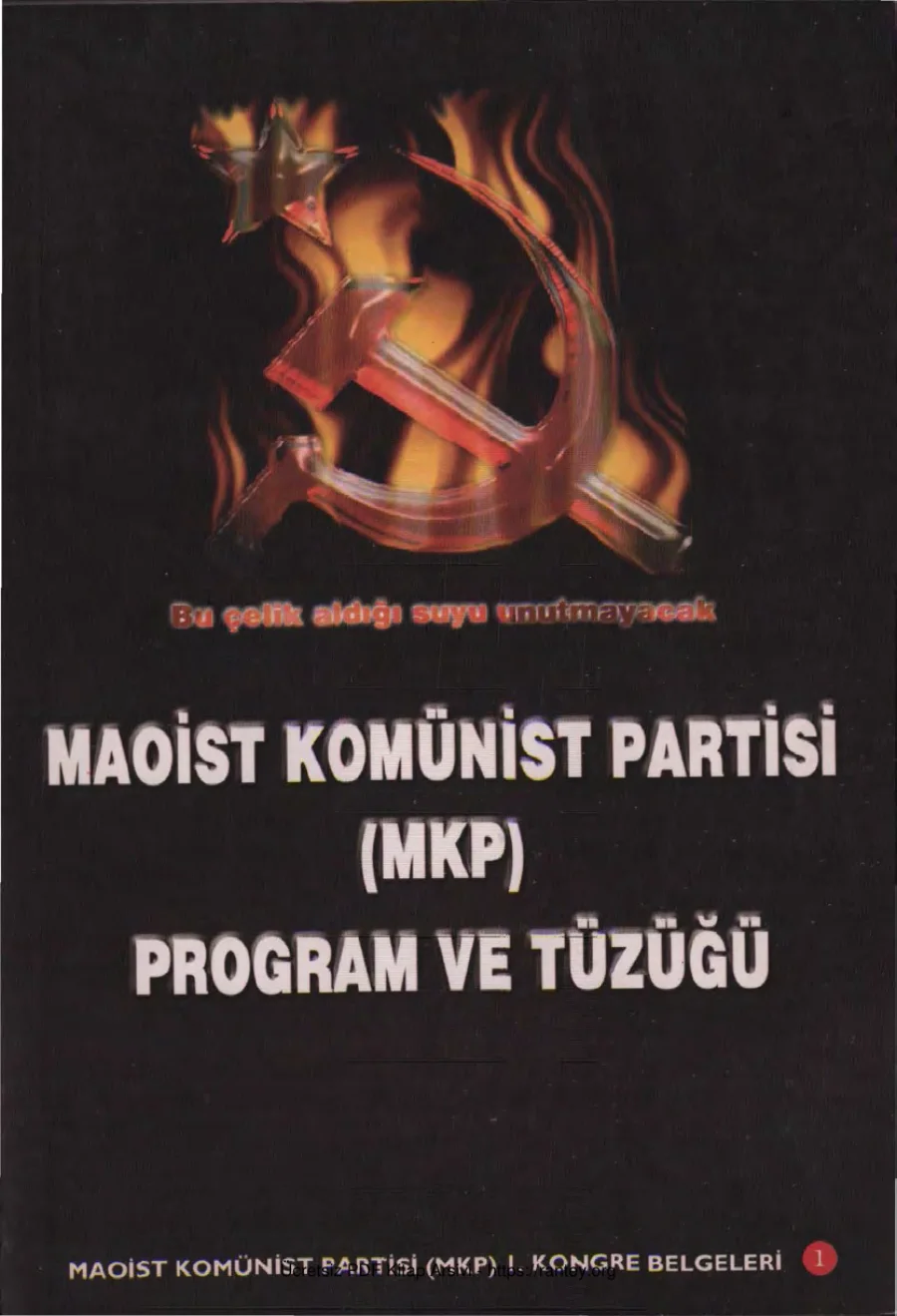 Partisi MKP Program ve Tüzüğü Kardelen Yayınları kapak görseli