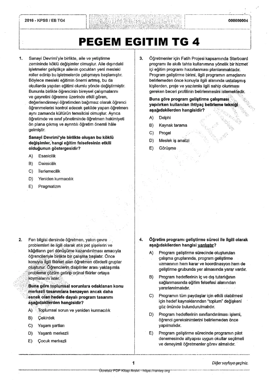 Pegem 2016 Tg4 Egitim kapak görseli